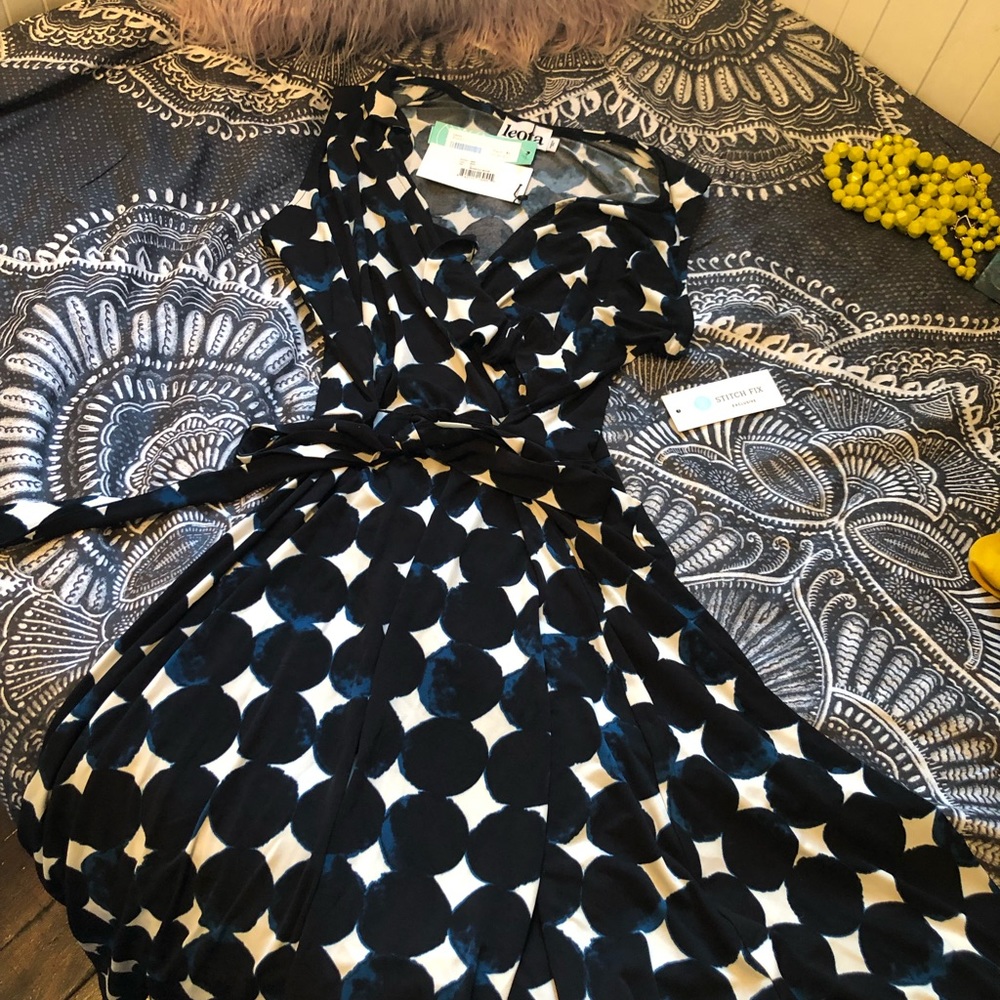 Leota faux wrap dress from StitchFix NWT